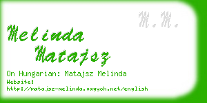 melinda matajsz business card